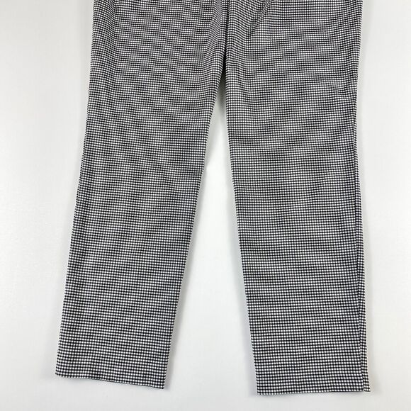 Lila Rose Womens Sz 10 Pants Black White Gingham Checkered Print Tapered Ankle - Picture 3 of 9